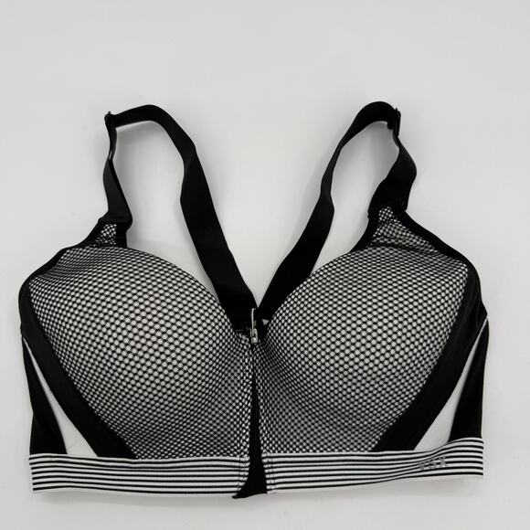 VSX Victoria Secret Sport Bra Size 34C Mesh Front Zip Adjustable Strap Underwire - Picture 1 of 5